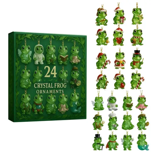 Discover Advent Calendar 2025 Christmas Decorations Gifts 2D 24 Frogs Green for Kids Boys