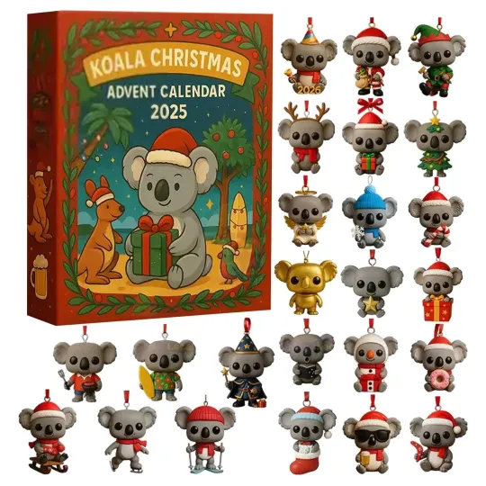 Discover Advent Calendar 2025 Christmas Decorations Gifts 2D Koala for Kids Boys Girls