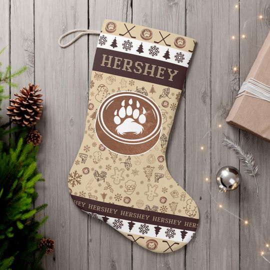 Discover Hershey Christmas Santa Stocking, Festive Ugly Sweater, Gifts for Him, Gifts for Her, Holiday, Sports Fan, Hockey