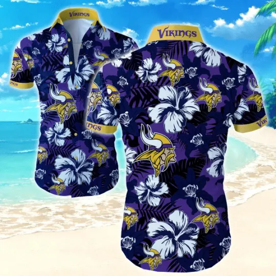Minnesota Vikings Hawaiian Beach Shirt