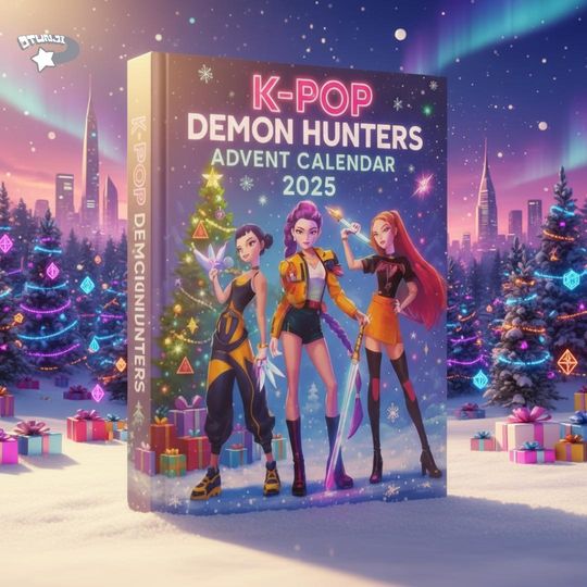 2D K-Pop Demon Hunters Advent Calendar  24 Day Countdown Gift Box