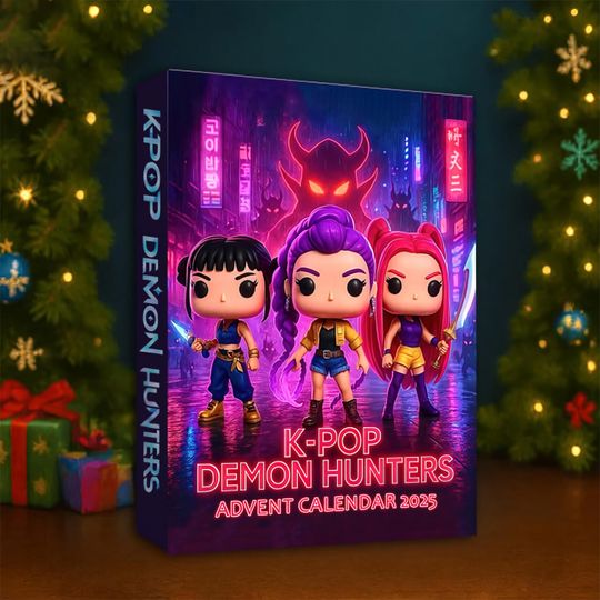 Discover Official Kpop Demon Hunters Advent Calendar 2025, Demon Hunters Advent Calendar, Christmas Advent Calendar, Christmas Countdown Gift.