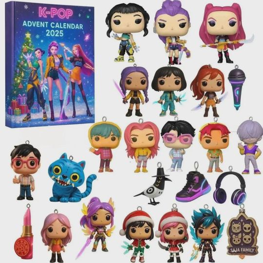 Discover Kpop Demon Advent Calendar 2025, 24 Days Figurine Countdown Box, Anime Demon Xmas Countdown Box for K-Pop Fans, 24 Days of Xmas Surprises