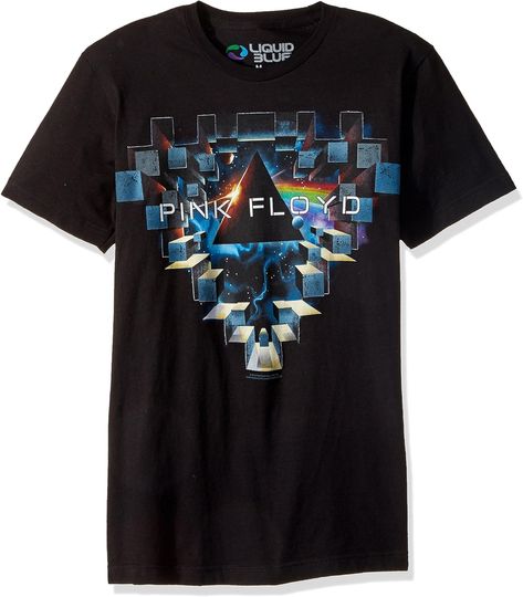 Discover Liquid Blue Mens Pink Floyd Space Window Short Sleeve T-shirtT-Shirt