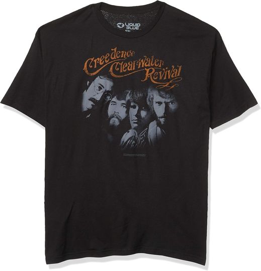 Discover Liquid Blue Unisex-Adult Standard Creedence Clearwater Revival Pendulum T-Shirt