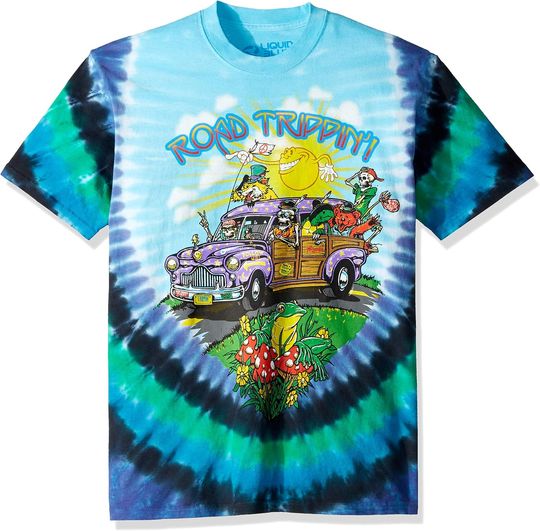Discover Liquid Blue Unisex Road Trippin' Short Sleeve T-shirt