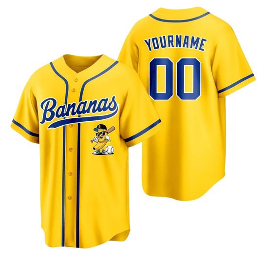 Discover Custom Baseball Jersey, Funny Banana Baseball Jersey, Let's Go Bananas Shirt for Baseball Fans, Gift For Savannah Baseball Fan