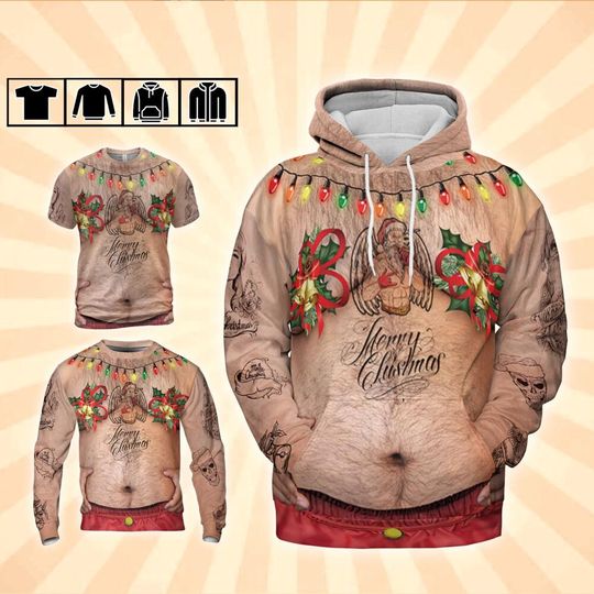 Discover Funny Ugly Fat Bikini Mistletoe Hoodie, tees & sweatshirts - Sweaters for men, Christmas gifts for him, Christmas shirts for women
