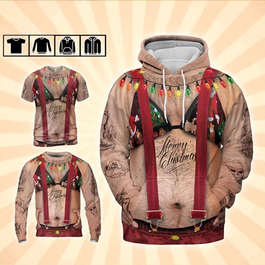 Discover Funny Ugly Fat Bikini Overalls Hoodie, tees & sweatshirts - Sweaters for men, Christmas gifts for him, Christmas shirts for women