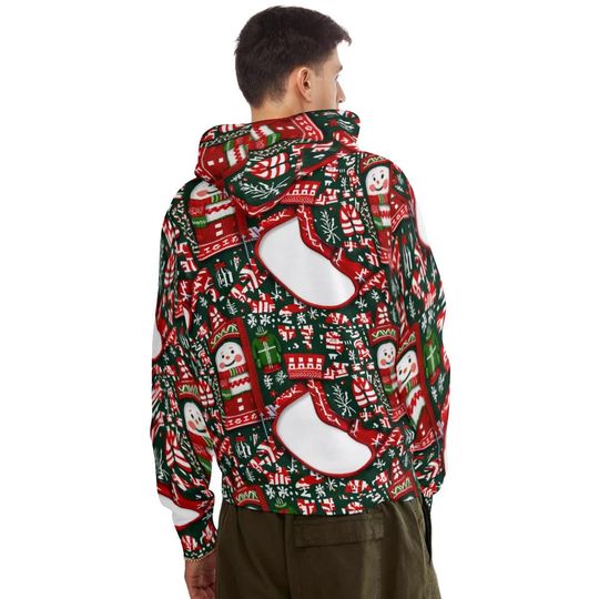 Discover Ugly Christmas Snowman Hoodie Set Men -  All Over Print Jogger Pajama Outfit
