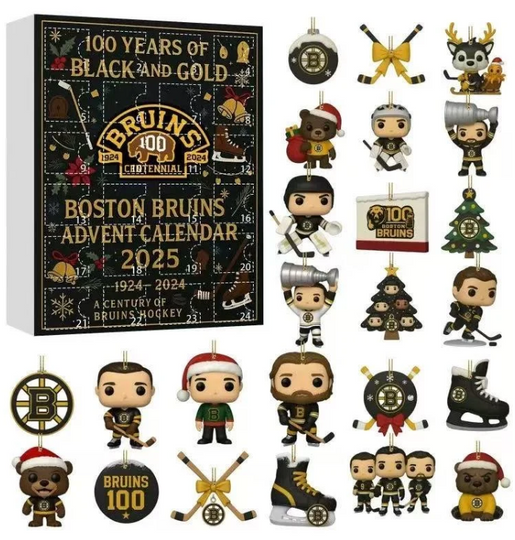 Boston Bruins Acrylic Advent Calendar 100 Years of Black and Gold