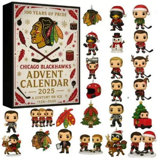 Discover Chicago Blackhawks 100 Years of Pride Acrylic Advent Calendar Blind Box