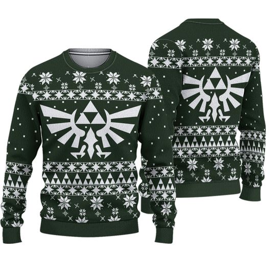 Legend Of Zelda Christmas Sweater, Zelda Woman Sweater, Christmas Ugly Sweater Men, Gamer Shirt, Zelda Totk Shirt, Holiday Vacation