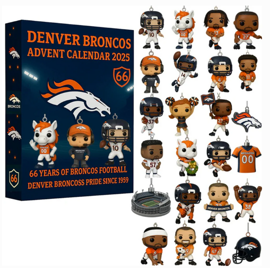 Denver Broncos Acrylic Advent Calendar - 66 Years of Broncos Football