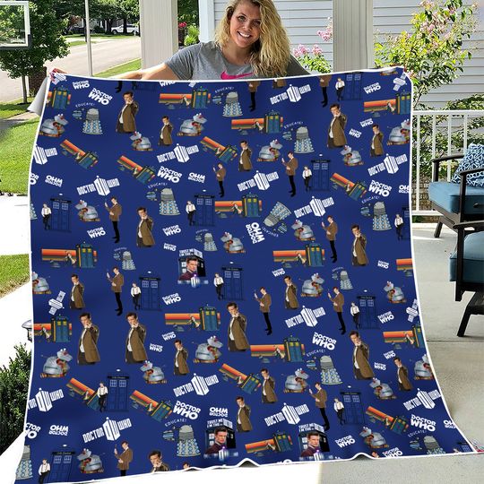 Doctor Who Blanket, Doctor Who Tardis Blanket, Doctor Who Gift, Dr Who Blanket, Doctor Who Comforter Blanket, Soft Blanket, Home Decor
