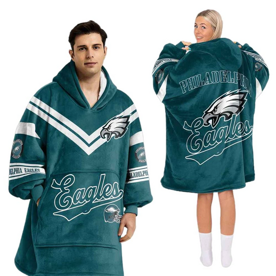 Discover Eagles Football Unisex Blanket Hoodie