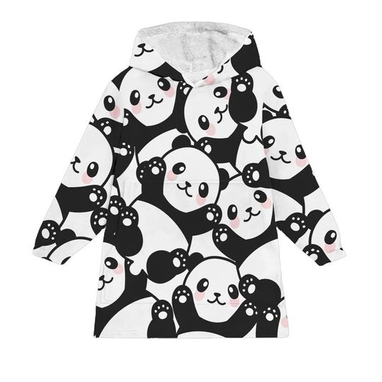 Cute Panda Blanket Hoodie for Cozy Wear