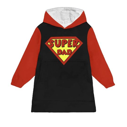 Discover Super Dad Blanket Hoodie