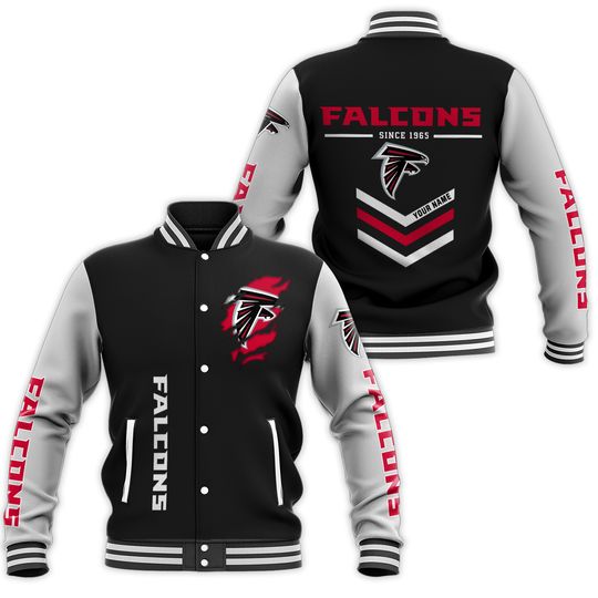 Atlanta Falcons Football Team Personalized Varsity Baseball Jacket