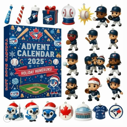 Discover Toronto Blue Jays Holiday Home Runs Acrylic Advent Calendar 2025