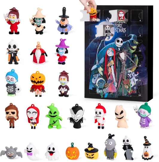 Discover Nightmare Christmas Advent Calendar,Advent Calendar 2025,With 24 Collectible for