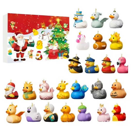 Discover Christmas Calendar Duck Ornament Advent 2D Acrylic Decor 24 Days
