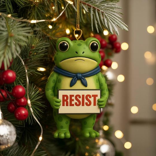 Discover FLAT ORNAMENT, Portland Frog Acrylic Ornament: Funny Liberal Gift