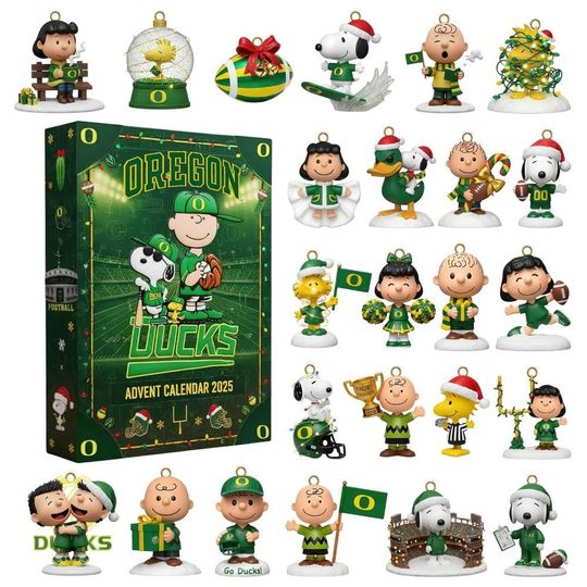 Discover Snoopy Peanuts Oreg ducks Advent Calendar 2025, Christmas Countdown Advent Calendar Gift Box With 24 Acrylic Ornaments