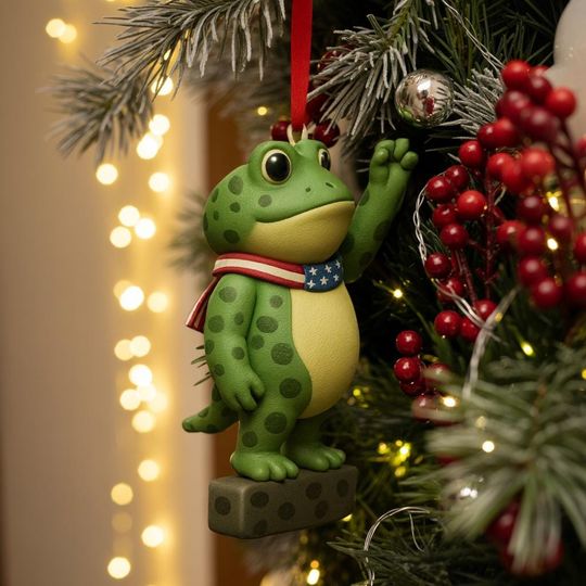 Discover FLAT ORNAMENT, Portland Frog Acrylic Ornament: Political Gift
