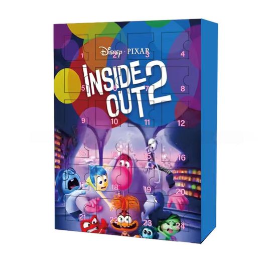 Discover 24Pcs Disney Inside Out 2 Anime Movie Figure Countdown Christmas 3D Advent Calendar Toy Box Kids Cute Children's Doll Holiday Gifts
