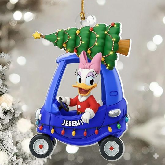 Discover Daisy Duck Ornament, Personalized Christmas Tree Decoration, Disney Holiday Ornament, Cute Daisy Christmas Gift, Kids Christmas Decor 2025