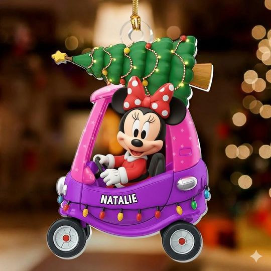 Discover Minnie Mouse Ornament, Personalized Christmas Tree Decoration, Disney Little Tikes Cozy Coupe Ornament, Cute Minnie Christmas Decor 2025