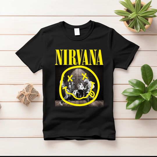 Vintage 90s Nirvana Smiley Face Grunge T-Shirt