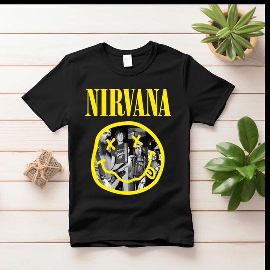 Discover Nirvana Band T-Shirt Vintage 90s Grunge Rock Tee