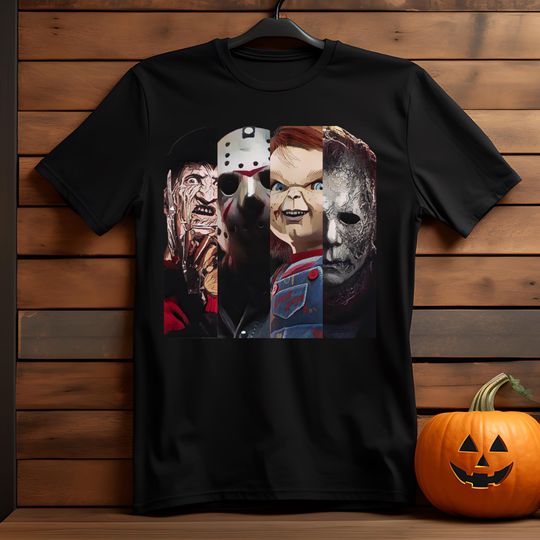 Discover Retro Horror Movie T-Shirt Halloween Theme