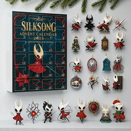 Hollow Knight 2025 Christmas Advent Calendars, Cartoon Action Figure Collected Ornaments Gifts Advent Calendar Christmas Gift