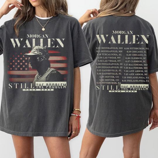 Discover Wallen still the problem tour 2026 front and back t-shirt