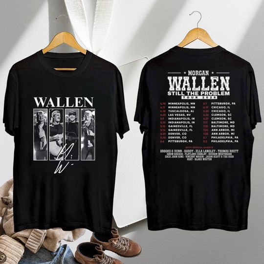 Discover Wallen Western Signature T-Shirt, Wallen Western Still The Problem 2026 Tour, Wallen Western Country Tee, Wallen Western Fan Gift, Wallen Merch