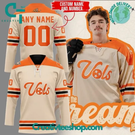 Discover Volunteers Cream Special Edition Hockey Jersey Gift For Christmas