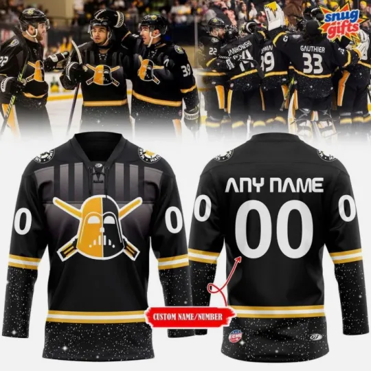 Discover Personalized Wheeling x Star Wars Night Hockey Jersey Men's Fan Gear Gift