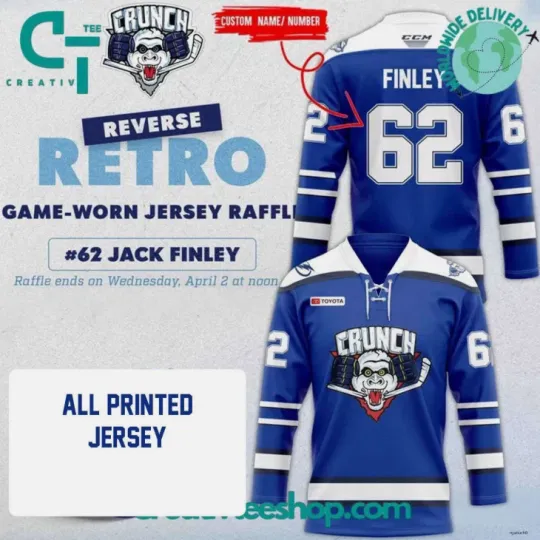 Discover Personalized Syracuse Crunch Jack Finley Reverse Retro Special Hockey Jersey