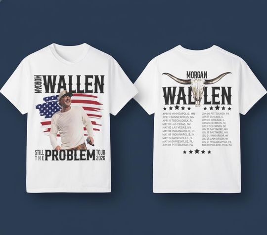 Discover Wallen Western Still the Problem Tour 2026 2 Sides Shirt, Wallen Western Merch, Country Music Tee, Tour 2026, Western Concert Outfit T-Shirt