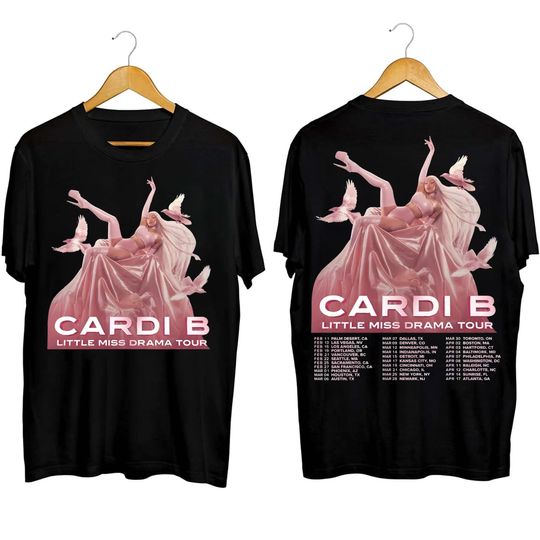 Discover Cardi B Little Miss Drama Tour 2026 Shirt, Cardi B Tour 2026 Shirt, Cardi B Fan Gift, Cardi B Concert Merch, Cardi B Am I the Drama Shirt