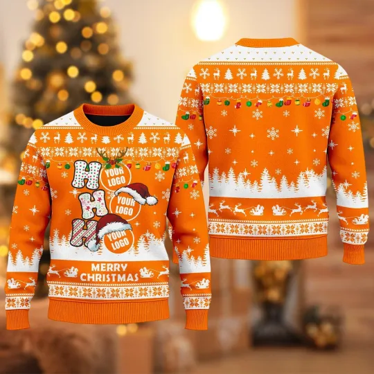 Discover Personalized Ho Ho Ho Xmas Sweatshirt Custom Logo Image Men Women