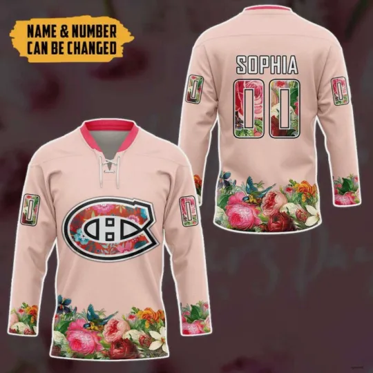 Discover Personalized Florida Hockey Jersey 3D Tropical Floral Summer