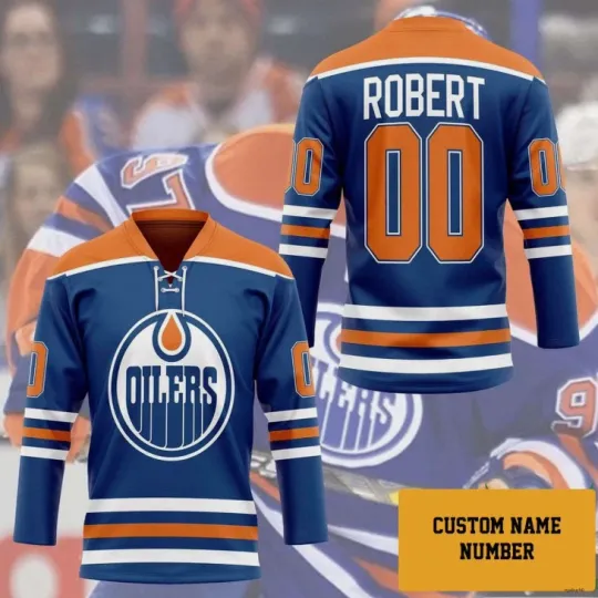 Discover Personalized Edmonton Hockey Jersey All Printed Gift For Dad Fan Gear