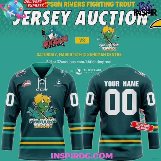 Discover Personalize Kamloops Thompson Rivers Fighting Trout Special Hockey Jersey