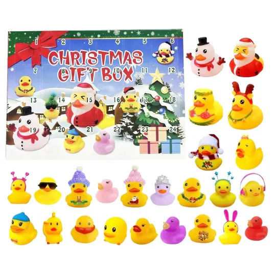 Discover 2025 Xmas Gift Rubber Duck Christmas Advent Calendar Xmas Countdown 24 Days Toys