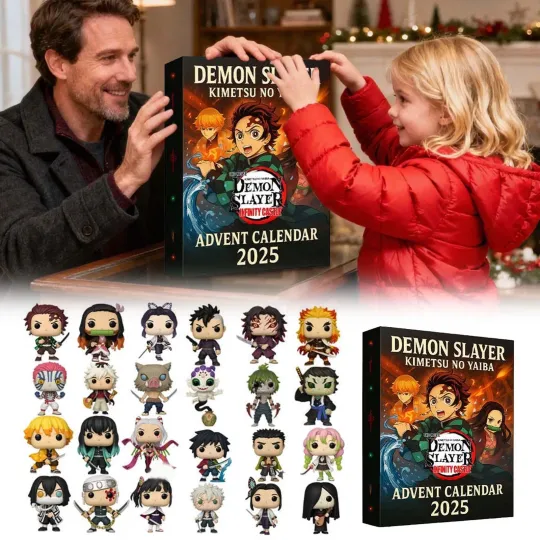 Discover 2025 Christmas - Demon-Slayer Advent Calendar With 24Days 2D Toys Gift