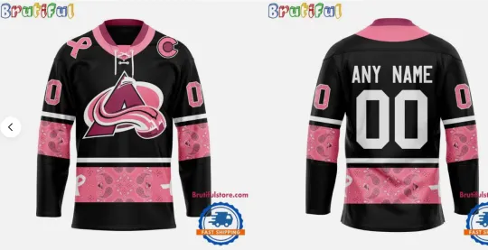 Discover Custom Colorado 1Avalanche In October We Wear Pink Cancer Hockey Jersey